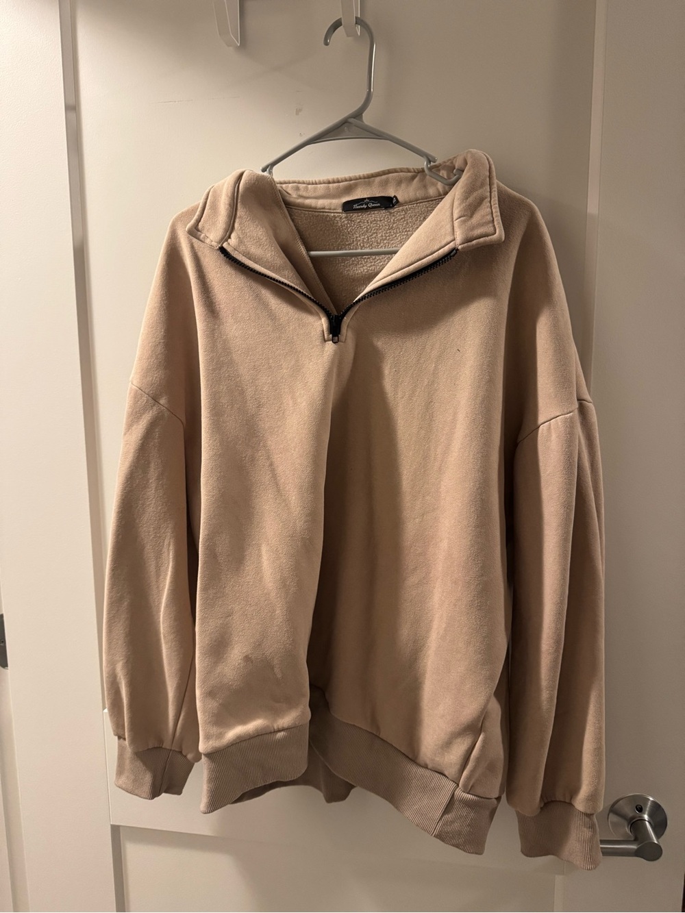 Men's Half-Zip Pullover Sweater - Beige